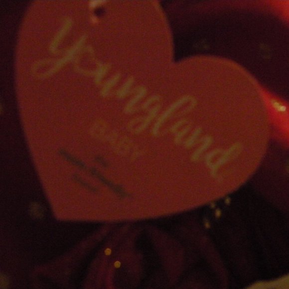 YOUNGLAND BABY 2 PIECE RED OUTFIT CHRISTMAS, VALENTINES DAY SPARKLY 6-9M - Picture 5 of 7